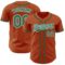 Custom Texas Orange Kelly Green-White Authentic Baseball Jersey