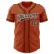 Custom Texas Orange Brown-White Authentic Baseball Jersey