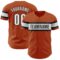 Custom Texas Orange White-Black Authentic Baseball Jersey