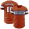 Custom Texas Orange White-Navy Authentic Baseball Jersey