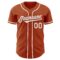 Custom Texas Orange White Authentic Baseball Jersey