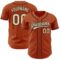 Custom Texas Orange Cream-Black Authentic Baseball Jersey