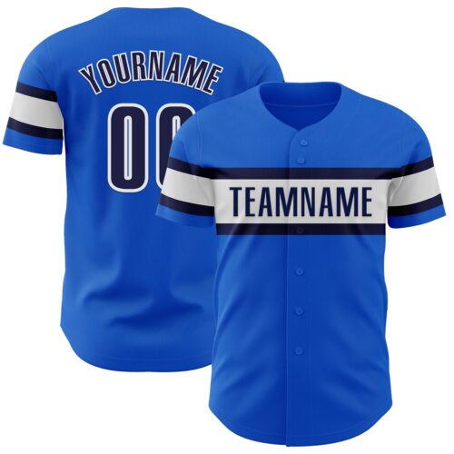 ThunderBlue0056 Custom Thunder Blue Navy-White Authentic Baseball Jersey