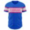 Custom Thunder Blue White-Pink Authentic Baseball Jersey