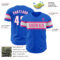 Custom Thunder Blue White-Pink Authentic Baseball Jersey