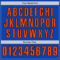 Custom Thunder Blue Orange-Black Authentic Baseball Jersey