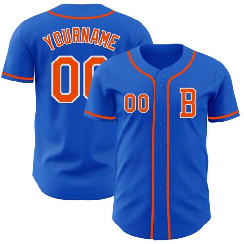 ThunderBlue0064_6eb28cec-0319-43a9-8334-8919adb5b74a Custom Thunder Blue Orange-White Authentic Baseball Jersey
