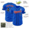 Custom Thunder Blue Black Red-White Authentic Baseball Jersey