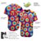 Custom Tie Dye Red-White 3D Authentic Baseball Jersey