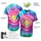Custom Tie Dye Pink-White 3D Authentic Baseball Jersey