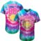 Custom Tie Dye Pink-White 3D Authentic Baseball Jersey