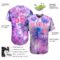Custom Tie Dye Pink-White 3D Authentic Baseball Jersey
