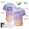 Custom Tie Dye Purple-White 3D Authentic Baseball Jersey