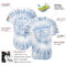 Custom Tie Dye White-Light Blue 3D Watercolor Authentic Baseball Jersey