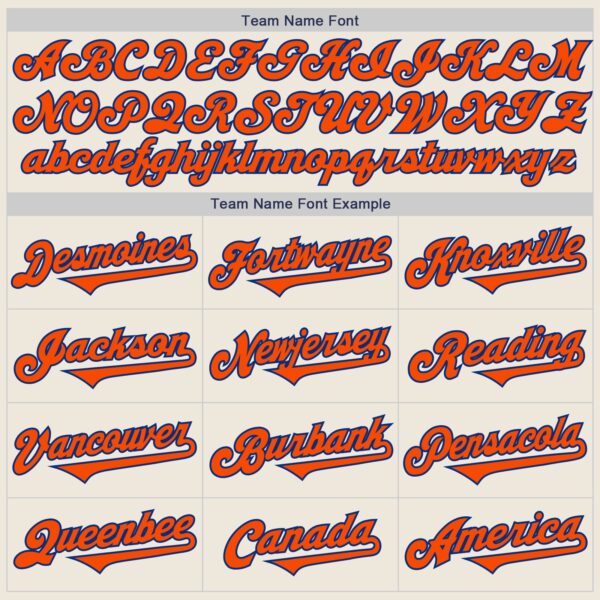 Custom Cream Orange-Royal Authentic Two Tone Baseball Jersey