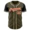 Custom Olive Cream Red-Black Authentic Salute To Service Two Tone Baseball Jersey