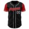 Custom Black Red-Gray Authentic Two Tone Baseball Jersey