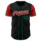 Custom Black Red-Kelly Green Authentic Two Tone Baseball Jersey