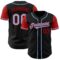 Custom Black Light Blue-Red Authentic Two Tone Baseball Jersey