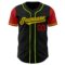 Custom Black Neon Green-Red Authentic Two Tone Baseball Jersey