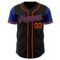 Custom Black Royal-Orange Authentic Two Tone Baseball Jersey