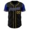 Custom Black Royal-Old Gold Authentic Two Tone Baseball Jersey