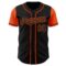 Custom Black Orange Authentic Two Tone Baseball Jersey