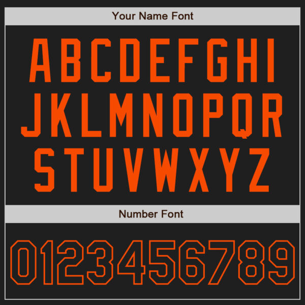 Custom Black Orange Authentic Two Tone Baseball Jersey