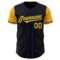 Custom Black Gold-Royal Authentic Two Tone Baseball Jersey