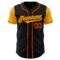 Custom Black Gold-Orange Authentic Two Tone Baseball Jersey