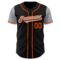 Custom Black Gray-Orange Authentic Two Tone Baseball Jersey