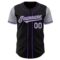 Custom Black Gray-Purple Authentic Two Tone Baseball Jersey