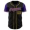 Custom Black Purple-Old Gold Authentic Two Tone Baseball Jersey