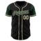 Custom Black Green-Cream Authentic Two Tone Baseball Jersey