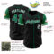 Custom Black Kelly Green-White Authentic Two Tone Baseball Jersey