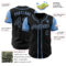 Custom Black Light Blue Authentic Two Tone Baseball Jersey