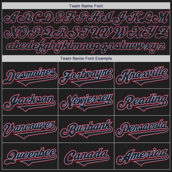 Custom Black Light Blue-Red Authentic Two Tone Baseball Jersey