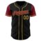 Custom Black Crimson-Old Gold Authentic Two Tone Baseball Jersey