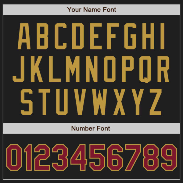 Custom Black Crimson-Old Gold Authentic Two Tone Baseball Jersey
