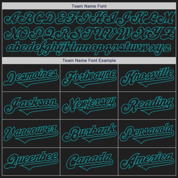 Custom Black Teal Authentic Two Tone Baseball Jersey
