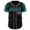 Custom Black Teal-Gray Authentic Two Tone Baseball Jersey