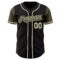 Custom Black Olive-Cream Authentic Two Tone Baseball Jersey