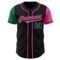 Custom Black Kelly Green-Pink Authentic Two Tone Baseball Jersey
