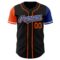 Custom Black Royal-Orange Authentic Two Tone Baseball Jersey