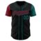 Custom Black Crimson-Teal Authentic Two Tone Baseball Jersey