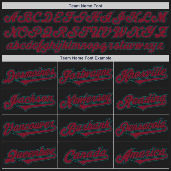 Custom Black Crimson-Teal Authentic Two Tone Baseball Jersey