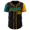 Custom Black Teal-Gold Authentic Two Tone Baseball Jersey