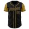 Custom Black Old Gold Authentic Two Tone Baseball Jersey