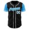 Custom Black Sky Blue-White Authentic Two Tone Baseball Jersey