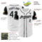 Custom White Black-Gray Authentic Two Tone Baseball Jersey